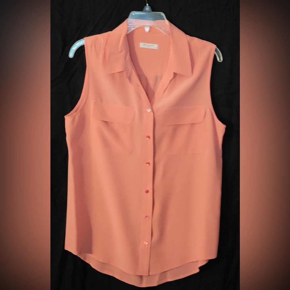 Equipment Signature Sleeveless Silk shirts-Multiple